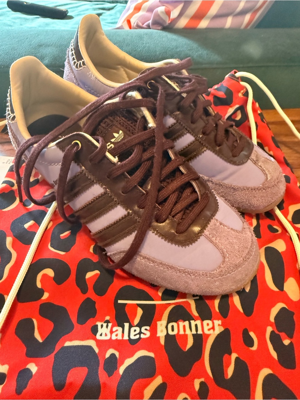 adidas Samba Sneakers in Lavender and Brown US Men’s 5/Women’s 6 - Picture 2 of 7
